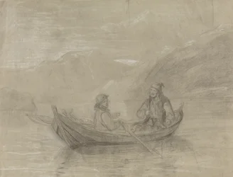 Two fishermen in a boat