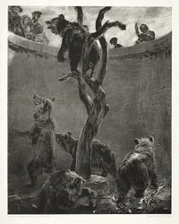 Essay on Stone with Brush and Scraper: The Bear Pit