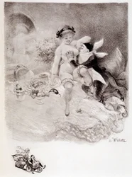 Gourmandise - drawing by Willette