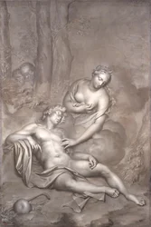 Luna (Diana) visits the sleeping Endymion