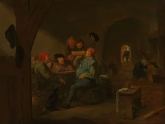 Drinking Bout in a Tavern, c.1700