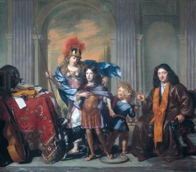 Allegorical Group Portrait, Probably Showing Anthony de Bordes Sr. Leaving His Son Anthony in the Care of Minerva