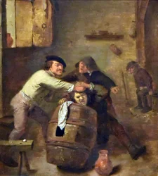 Two Fighting Peasants
