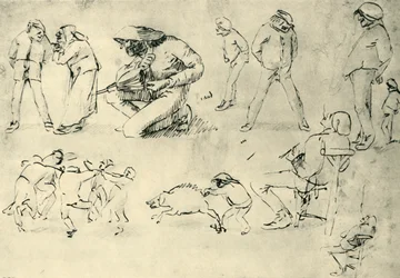 Studies of figures, early 17th century