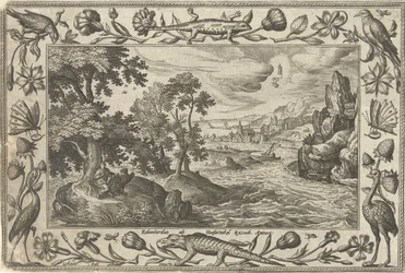 Apostle John on Patmos (Landscapes with Biblical, Mythological Scenes and Hunting Scenes)