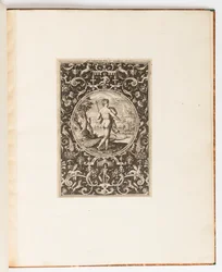 Juno, Plate from a Suite of 6 Ornamental Designs with the Judgement of Paris