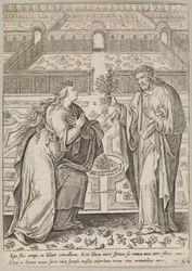 Christ and His Bride, Ecclesia, in a Garden