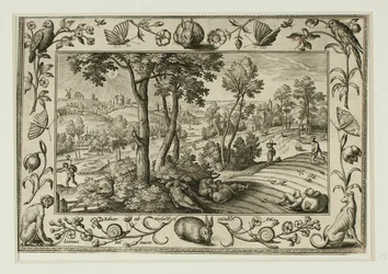The Enemy Sowing Tares Among the Wheat, from Landscapes with Old and New Testament Scenes and Hunting Scenes