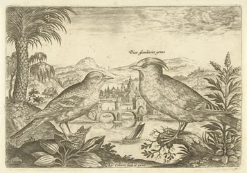 Two birds in a landscape (Birds series title) (Avivm Vivae series title)