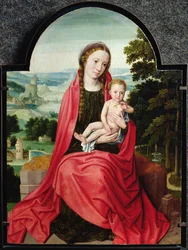 Virgin with the Infant Christ Holding a Pansy