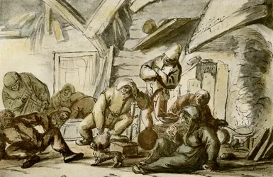 Drunk Peasants in a Tavern