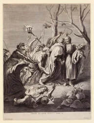 Image from the Life of Jesus. Amice, as quid venesti