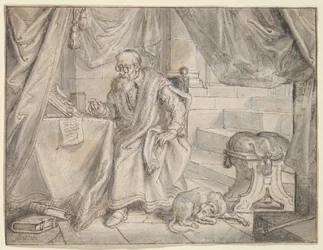 Study for “The Man with Glasses Speaks”