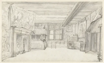 View of a Richly Appointed Chamber with a Four-poster Bed