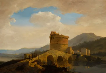 Landscape Near Rome, with the Grave of the Plautii by the River Aniene