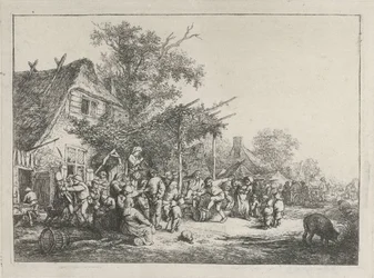 Dancing Peasants in Front of an Inn
