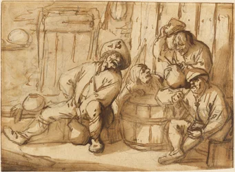 Peasants Drinking in a Tavern