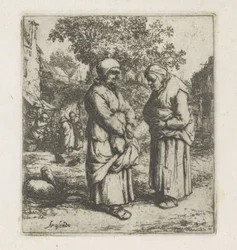 Two Old Women in Conversation