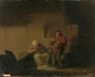 Two Peasants and a Woman Singing