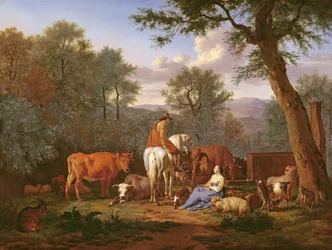 Landscape with Cattle and Figures, 1664