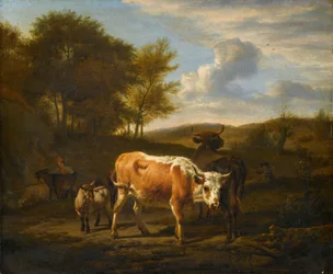 Mountainous Landscape with Cows