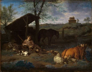 Resting Shepherd with His Flock