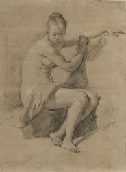Seated female nude, c.1660-70