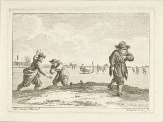 Snowball throwers, engraved by Anthonij van der Haer, c.1745-85