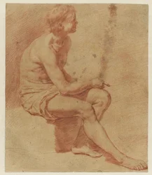 Seated Male Nude