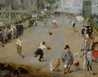 A Jeu de Paume Before a Country Palace