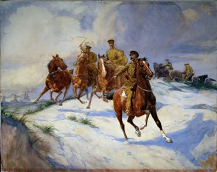 Artillery on the Dunes, Flanders, 1915