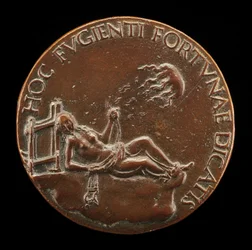 Female Figure Holding a Bridle (reverse)