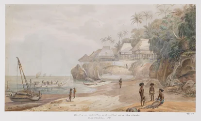 View of a Settlement on the East Coast of Workai, Aru Islands, Southeast Moluccas