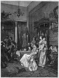 Amateur concert in an artist