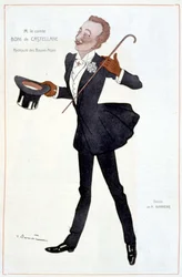 Cartoon by Count Boni of Castellane - Illustration by Adrien Barrere (1877-1931) in Fantasio