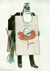 Cartoon by Greek Prime Minister Stephanos Skouloudis Drawing by Adrien Barrere in Fantasio