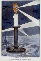 General Gallieni or the new candle (from the bow of) the star. In Fantasio 01/12/1915. Drawing by A. Barrère.