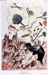 Humorous Drawing on Pablo Picasso