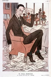 Humorous Portrait of Paul Morand - by Barrère in 