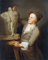 Louis-Francois Roubiliac Modelling his Monument to Shakespeare