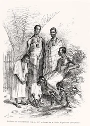 Inhabitants of Grand-Bassam, illustration from Le Tour du Monde, 1868