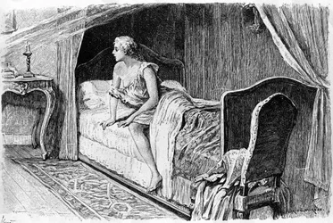 Engraving by Adrien Moreau illustrating 