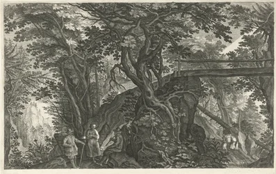 Forest Landscape with a Bridge