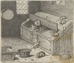 Fable of the Old Cat and the Mice