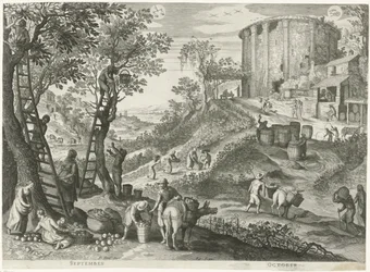 September and October from The Twelve Months in Six Italian Landscapes (series title)