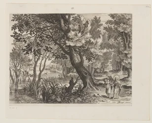 Riverscape with The Temptation of Christ