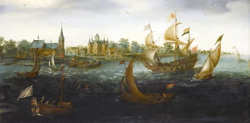 Ships off IJsselmonde