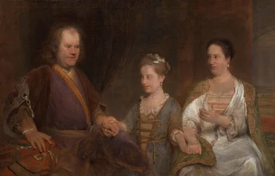 Hermanus Boerhaave (1668-1738), Professor of Medicine at the University of Leiden, with his Wife Maria Drolenvaux (1686-1746) and their Daughter Johanna Maria (1712-91)