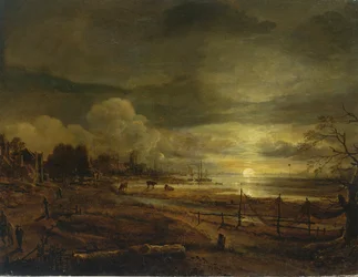 Canal at Moonrise