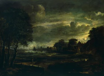 Village in Moonlight